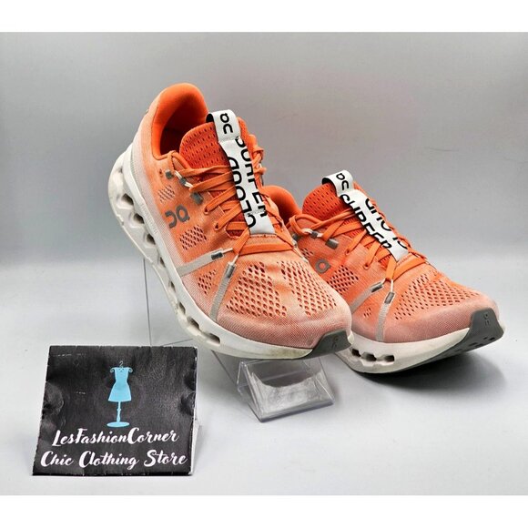 On Cloud Men's Orange Cloudsurfer Lightweight Running Shoes Mesh Upper Sz 8 2903 - Picture 12 of 16